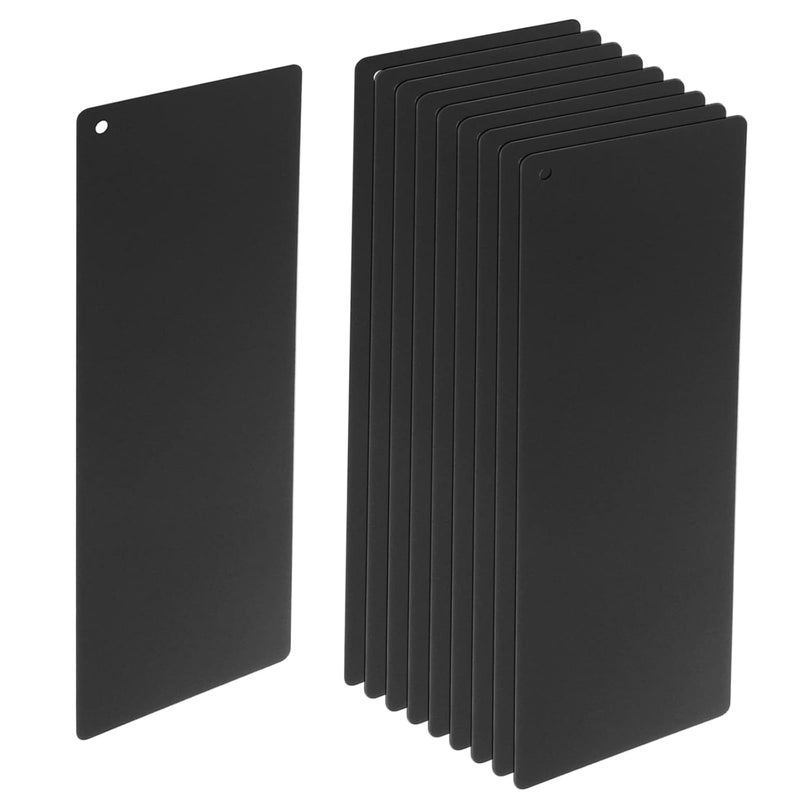 eoere 10 PCS 11-7/8" x 4" Black Steel Plate Sheet, Metal Flat Board Mending Rectangle Plate, Fixing Repair Timber Connector, Thickness 1/64" - Image 4